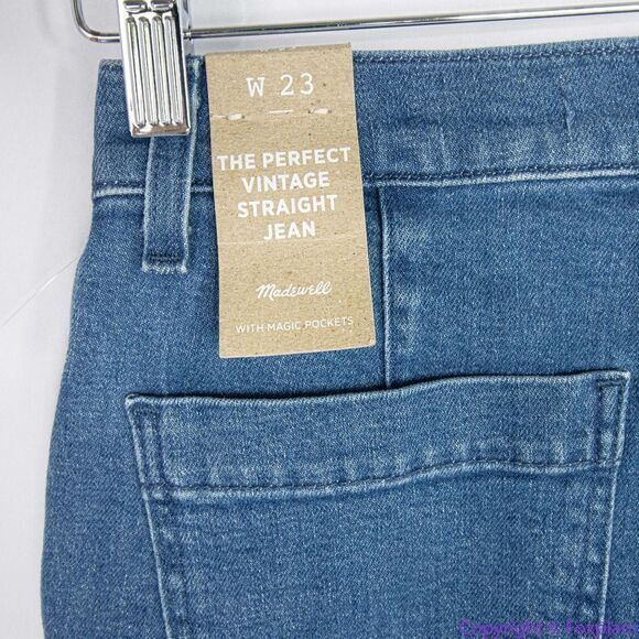 NEW Madewell Perfect Vintage Jean in Medium Indigo Wash: Seamed Edition, 23 - Picture 12 of 16